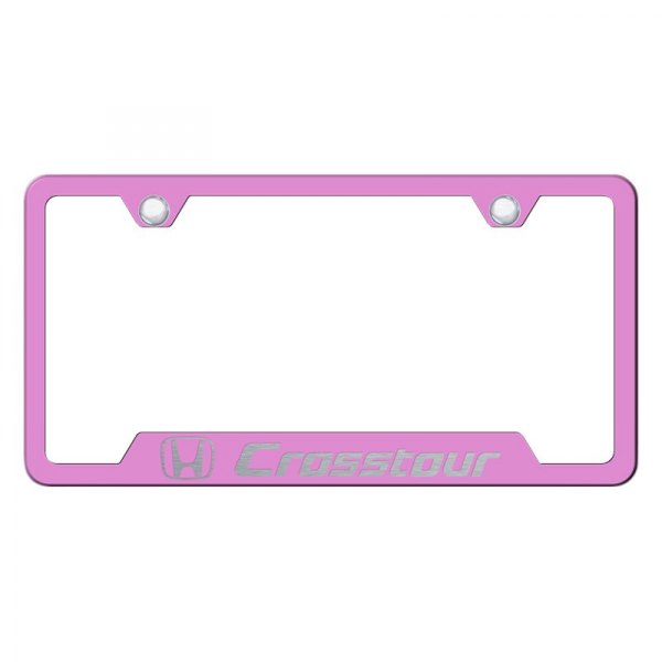 Autogold® - License Plate Frame with Laser Etched CrossTour Logo and Cut-Out