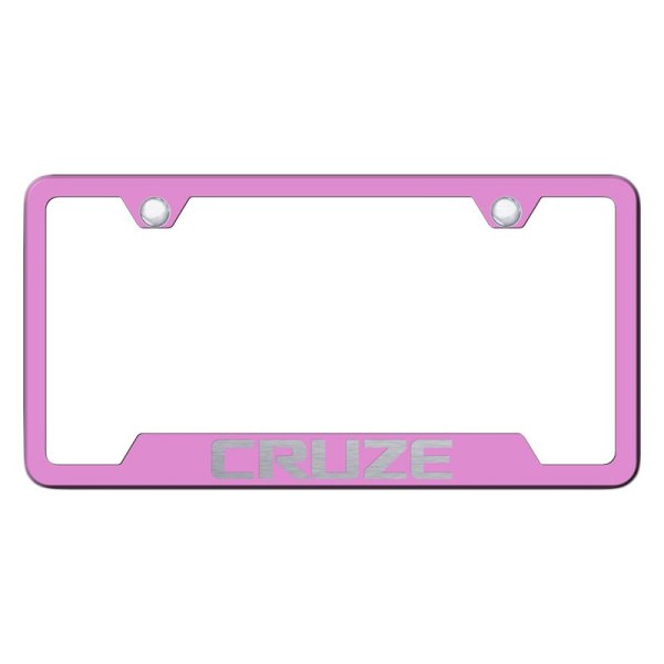 Autogold® - License Plate Frame with Laser Etched Cruze Logo and Cut-Out
