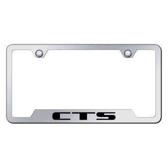 Autogold® - Chrome License Plate Frame with Laser Etched CTS Logo and Cut-Out