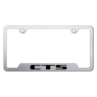 Autogold® - Brushed License Plate Frame with Laser Etched CTS Logo and Cut-Out