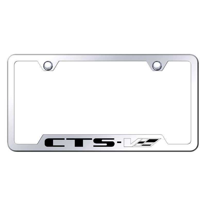 Autogold® GF.CTSV.EC Chrome License Plate Frame with Laser Etched CTS