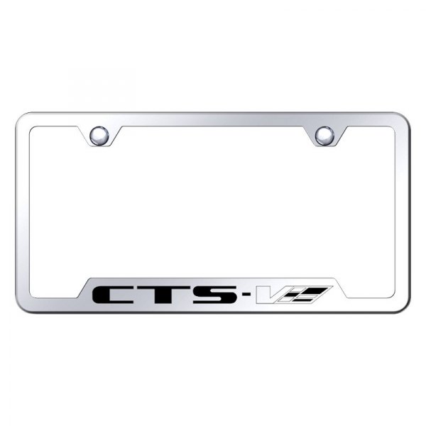 Autogold® - License Plate Frame with Laser Etched CTS-V Logo and Cut-Out