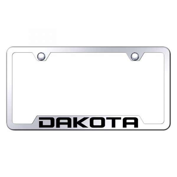 Autogold® - License Plate Frame with Laser Etched Dakota Logo and Cut-Out