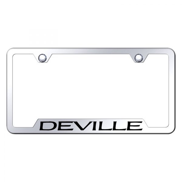 Autogold® - License Plate Frame with Laser Etched Deville Logo and Cut-Out