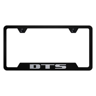 Autogold® - Black License Plate Frame with Laser Etched DTS Logo and Cut-Out