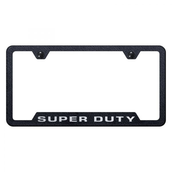 Autogold® - License Plate Frame with Laser Etched Super Duty Logo and Cut-Out
