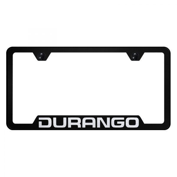 Autogold® - License Plate Frame with Laser Etched Durango Logo and Cut-Out