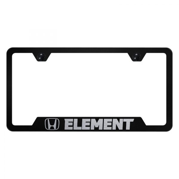 Autogold® - License Plate Frame with Laser Etched Element Logo and Cut-Out