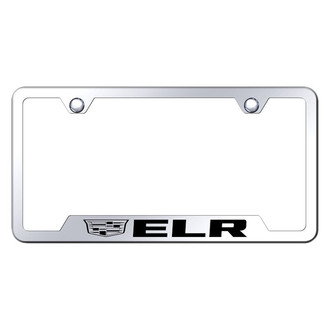 Autogold® - Chrome License Plate Frame with Laser Etched ELR New Logo and Cut-Out