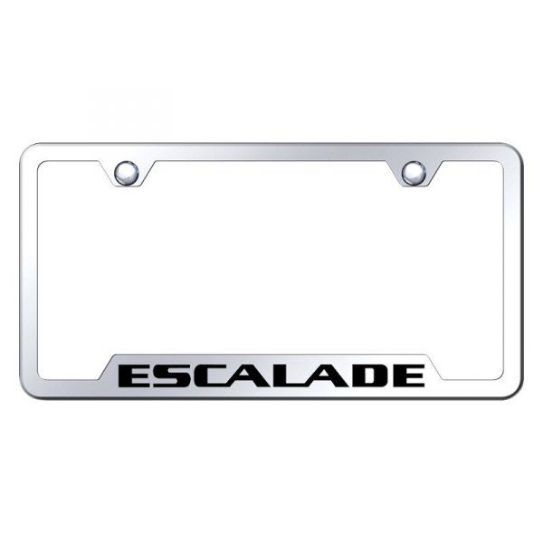 Autogold® - License Plate Frame with Laser Etched Escalade Logo and Cut-Out