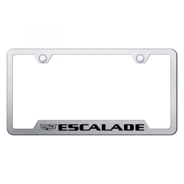 Autogold® - License Plate Frame with Laser Etched Escalade New Logo and Cut-Out