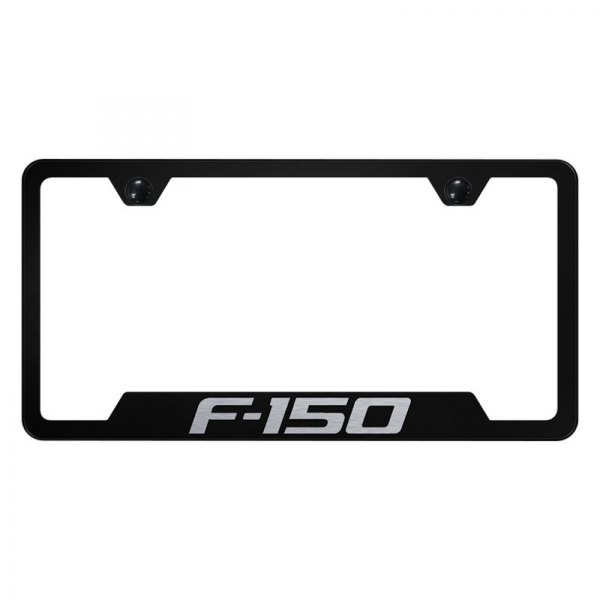 Autogold® - License Plate Frame with Laser Etched F-150 Logo and Cut-Out