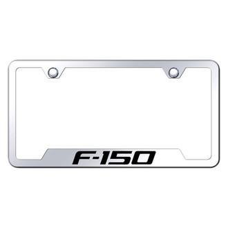 Autogold® - Chrome License Plate Frame with Laser Etched F-150 Logo and Cut-Out