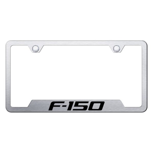 Autogold® - License Plate Frame with Laser Etched F-150 Logo and Cut-Out