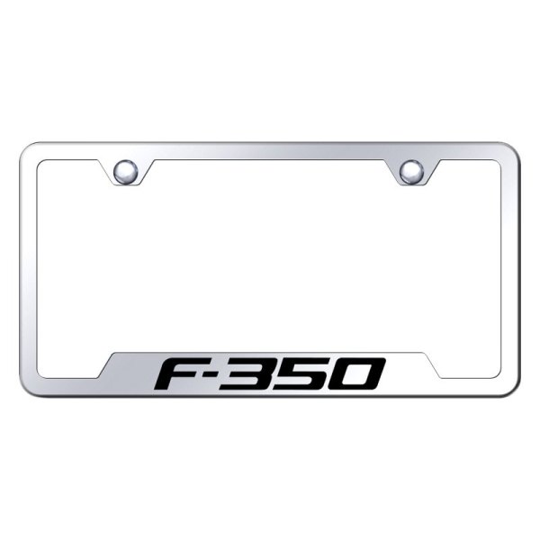 Autogold® - License Plate Frame with Laser Etched F-350 Logo and Cut-Out