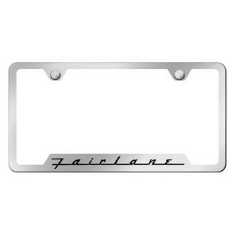 Autogold® - Chrome License Plate Frame with Laser Etched Fairlane Logo and Cut-Out