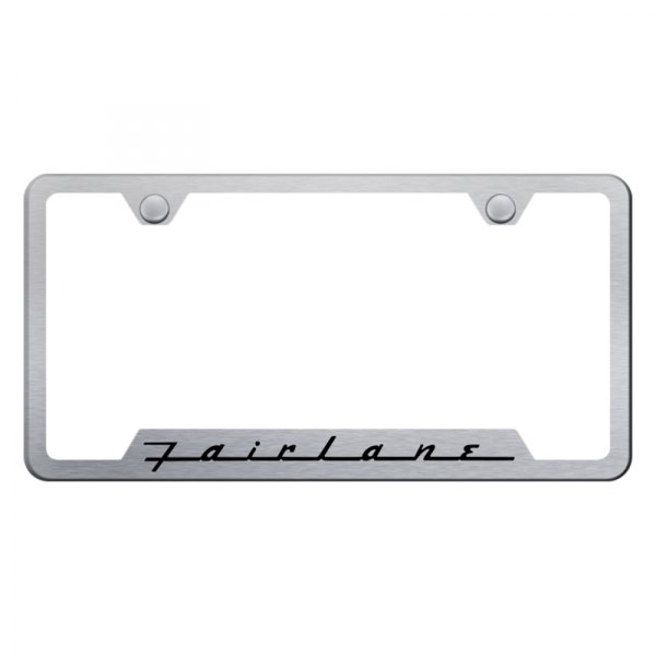 Autogold® - License Plate Frame with Laser Etched Fairlane Logo and Cut-Out