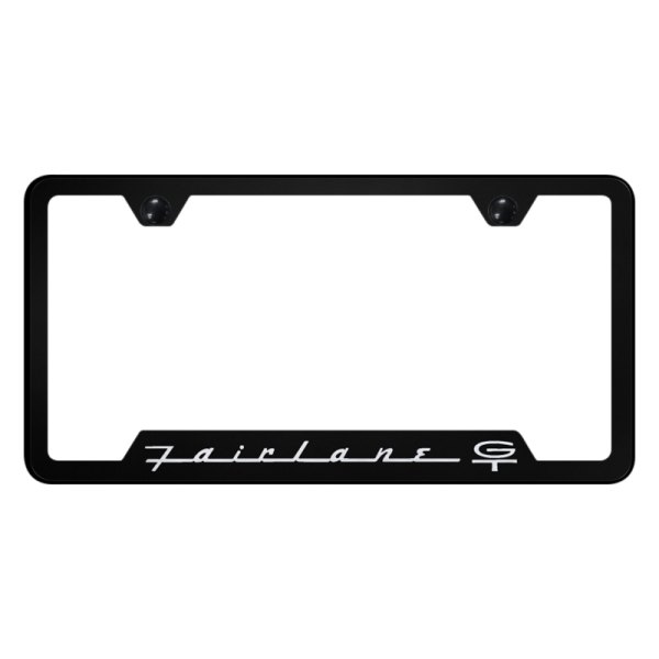 Autogold® - License Plate Frame with Laser Etched Fairlane GT Logo and Cut-Out