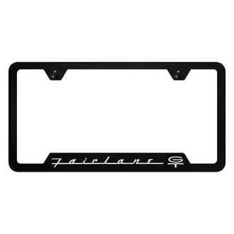 Autogold® - Black License Plate Frame with Laser Etched Fairlane GT Logo and Cut-Out