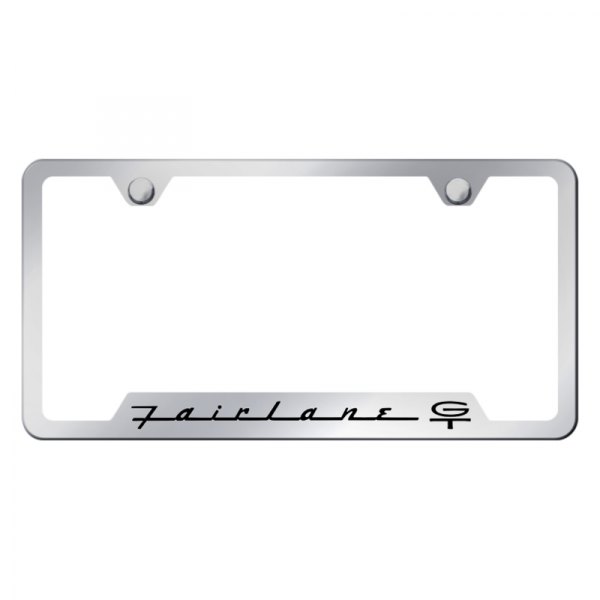 Autogold® - License Plate Frame with Laser Etched Fairlane GT Logo and Cut-Out