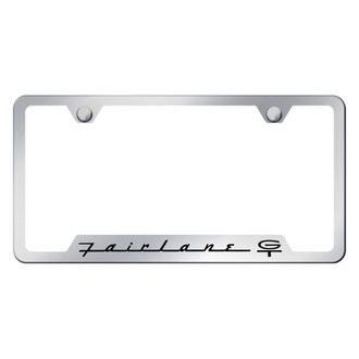 Autogold® - Chrome License Plate Frame with Laser Etched Fairlane GT Logo and Cut-Out