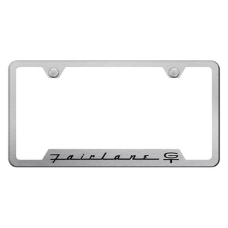Autogold® - Brushed License Plate Frame with Laser Etched Fairlane GT Logo and Cut-Out