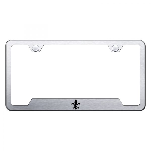 Autogold® - License Plate Frame with Laser Etched Fleur-De-Lis Logo and Cut-Out