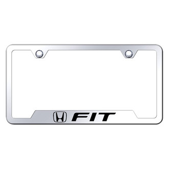Autogold® - Chrome License Plate Frame with Laser Etched Fit Logo and Cut-Out