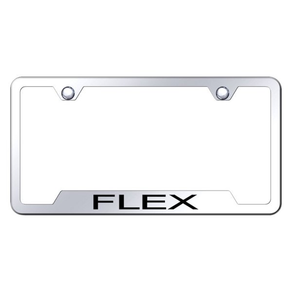Autogold® - License Plate Frame with Laser Etched Flex Logo and Cut-Out