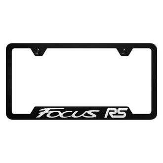 Autogold® - Black License Plate Frame with Laser Etched Focus RS Logo and Cut-Out