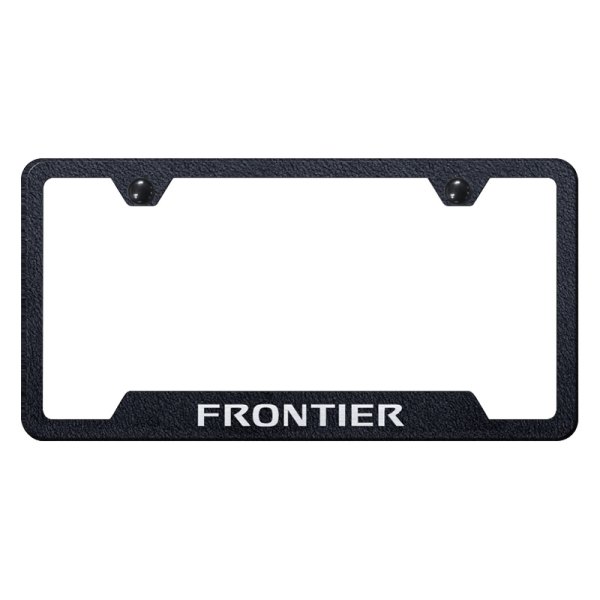 Autogold® - License Plate Frame with Laser Etched Frontier Logo and Cut-Out