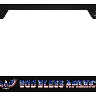 Autogold® - UV Printed Black License Plate Frame with GBA Eagle Logo