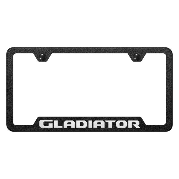 Autogold® - License Plate Frame with Laser Etched Gladiator Logo and Cut-Out