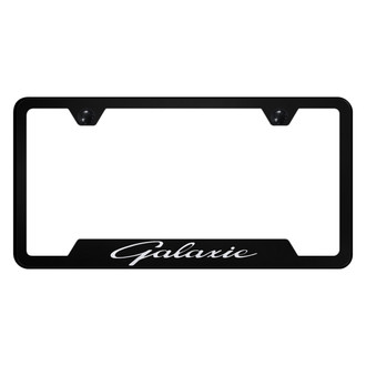 Autogold® - Black License Plate Frame with Laser Etched Galaxie Logo and Cut-Out