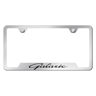 Autogold® - Chrome License Plate Frame with Laser Etched Galaxie Logo and Cut-Out