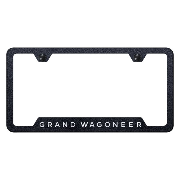 Autogold® - License Plate Frame with Laser Etched Grand Wagoneer Logo and Cut-Out
