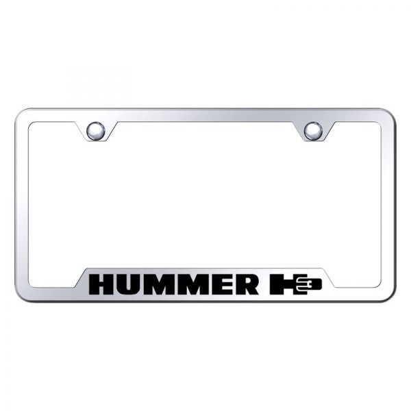 Autogold® - License Plate Frame with Laser Etched H3 Logo and Cut-Out
