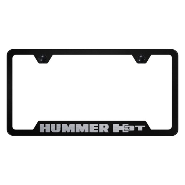 Autogold® - License Plate Frame with Laser Etched Hummer H3T Logo and Cut-Out