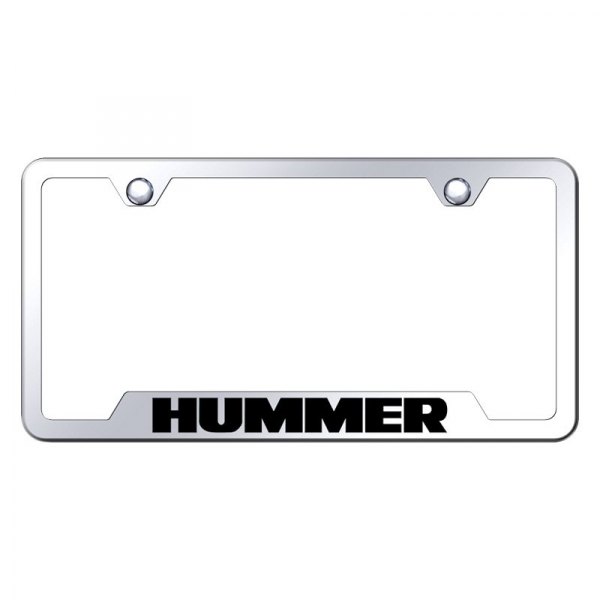Autogold® - License Plate Frame with Laser Etched Hummer Logo and Cut-Out
