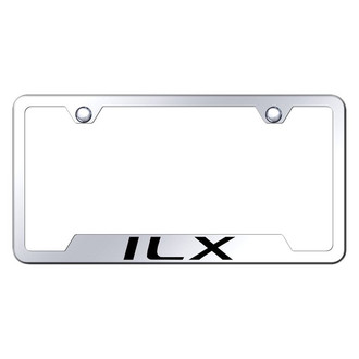 Autogold® - Chrome License Plate Frame with Laser Etched ILX Logo and Cut-Out