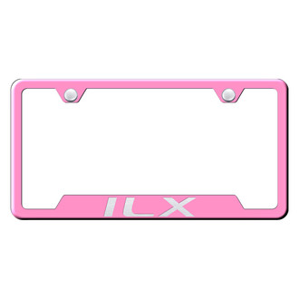 Autogold® - Pink License Plate Frame with Laser Etched ILX Logo and Cut-Out