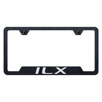 Autogold® - Rugged Black License Plate Frame with Laser Etched ILX Logo and Cut-Out