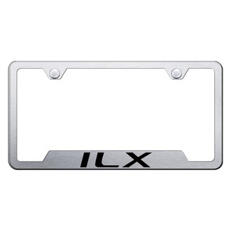 Autogold® - Brushed License Plate Frame with Laser Etched ILX Logo and Cut-Out