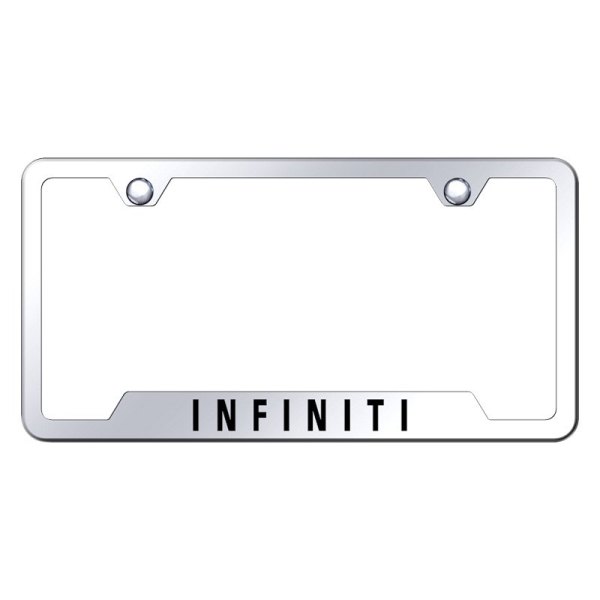 Autogold® - License Plate Frame with Laser Etched Infiniti Logo and Cut-Out