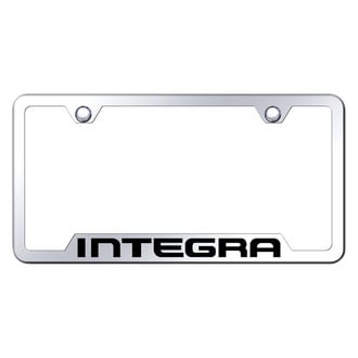 Autogold® - Chrome License Plate Frame with Laser Etched Integra Logo and Cut-Out