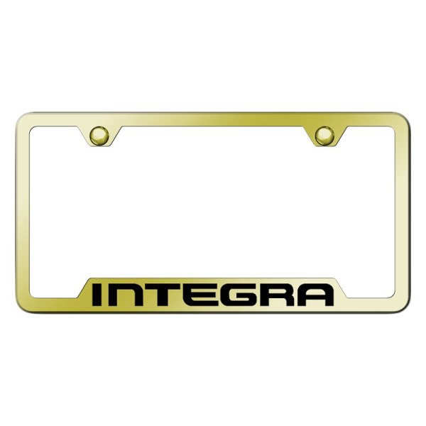 Autogold® - License Plate Frame with Laser Etched Integra Logo and Cut-Out