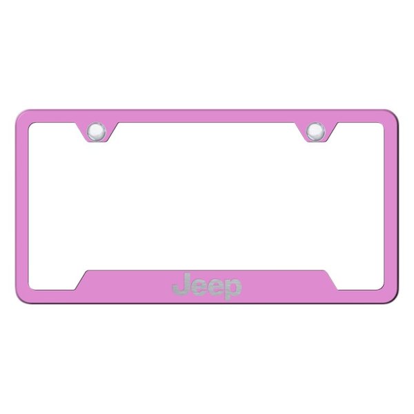 Autogold® - License Plate Frame with Laser Etched Jeep Logo and Cut-Out