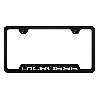 Autogold® - Black License Plate Frame with Laser Etched LaCrosse Logo and Cut-Out