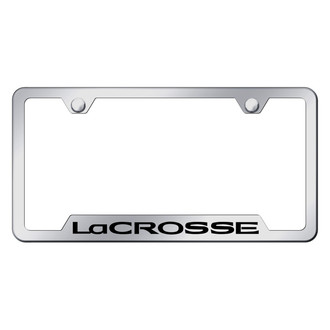 Autogold® - Chrome License Plate Frame with Laser Etched LaCrosse Logo and Cut-Out