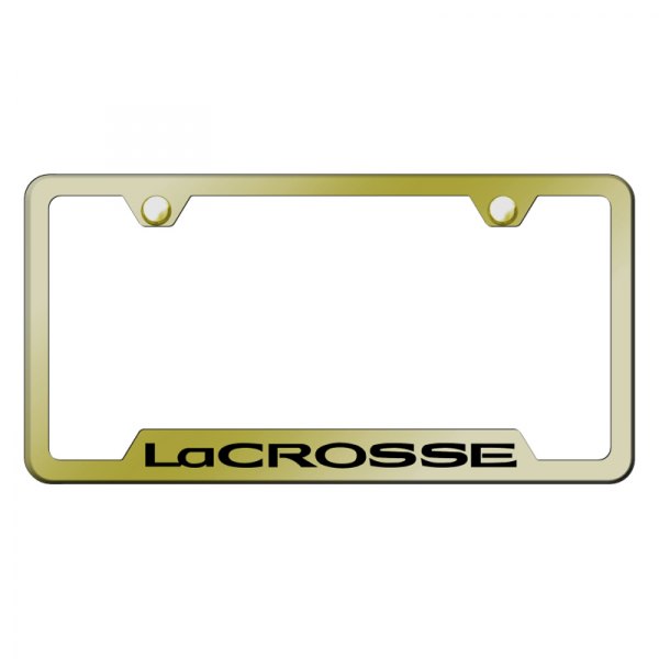 Autogold® - License Plate Frame with Laser Etched LaCrosse Logo and Cut-Out